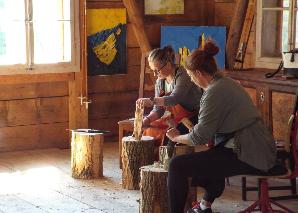 Wooden spoon carving in Engelberg