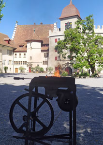 Forging lucky horseshoes - the highlight at the wedding