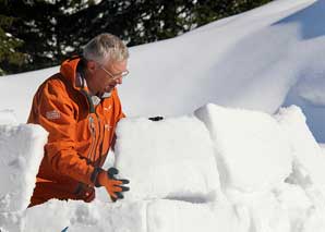 Construction d'igloo dans le pays d'Appenzell