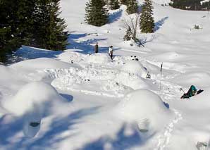 Igloo building in Appenzellerland