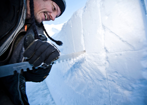 Construction d'igloos avec fondue ludique