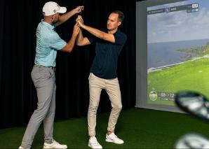 Indoor Golf auf dem Simulator