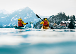 Winterliche Kajak-Tour auf dem Brienzersee