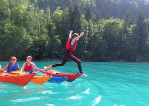 Kajak tour on the lake of Brienz