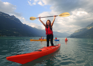 Kajak tour on the lake of Brienz