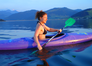 Kayak tour on a Swiss lake