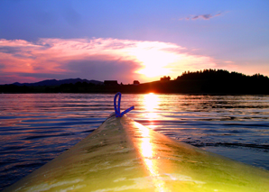 Kayak tour on a Swiss lake