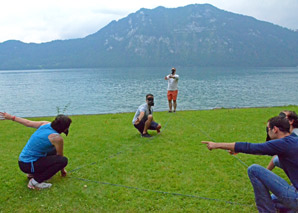 Safari en équipe à bord de canots