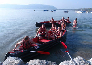 Canoe trip on Lake Murten