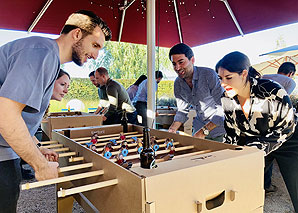 Tischfussballkasten selber bauen und töggelen