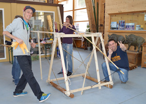 Build a giant catapult and take aim!