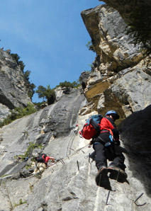 Klettersteig Allmenalp - Adrenalinkick pur