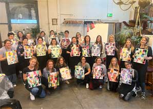Kunst mit Pinsel und Farbe