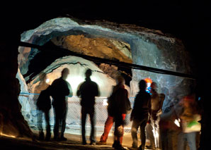 Mauler sparkling wine and asphlat mines in Val-de-Travers