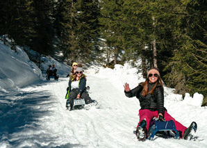 Plaisir de la luge dans l'Oberland bernois