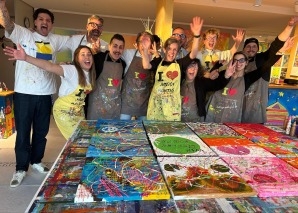 Padel und Action Painting für Teams