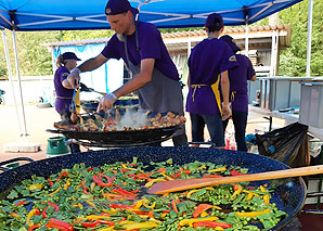 Paella team cooking