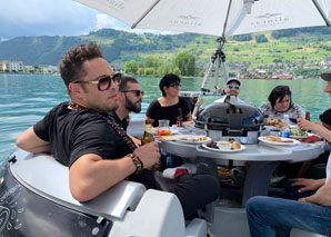 Party boat on Lake Lucerne