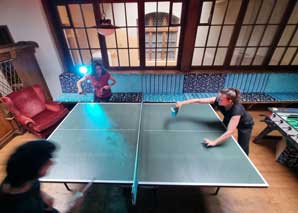 Pingpong-Abend im Restaurant