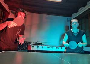 Pingpong-Abend im Restaurant