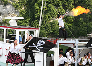 Pirate raid on the lakes of Switzerland