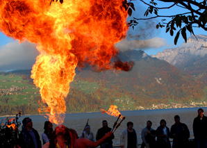 Pirate raid on the lakes of Switzerland