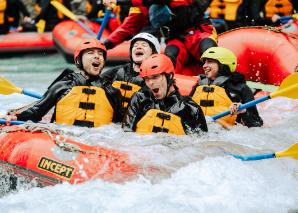 River rafting on the Flaz or the Inn