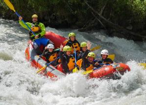 River rafting on the Flaz or the Inn