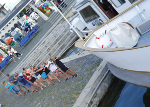 Schiff ziehen mit Rundfahrt