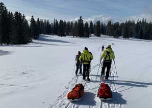 Aventure en raquettes à neige et pulka