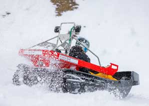 Drive an e-snowmobile