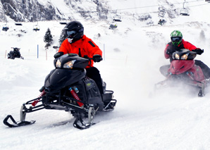 Drive an e-snowmobile