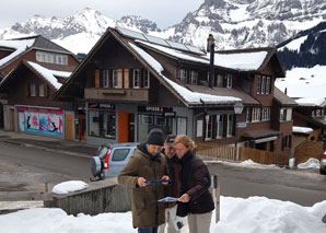 Cheese scavenger hunt in Adelboden with the tablet