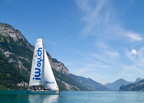 Sailing events on a Swiss lake