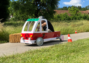 Construire une caisse à savon et faire la course