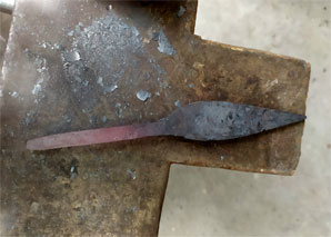 Spear forging - blacksmithing with wood