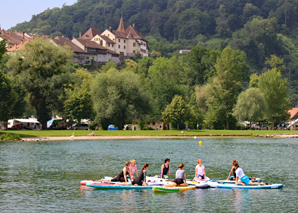 Stand Up Paddling auf dem Bielersee