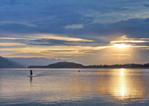 Stand Up Paddling at Lake Biel