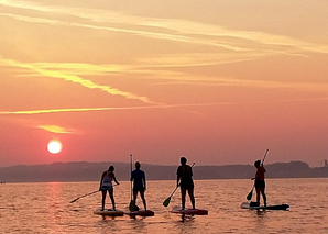 Stand Up Paddling auf dem Bielersee