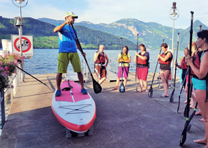 Stand up paddle avec barbecue au bord du lac de Zurich