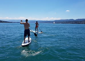 Stand Up Paddling am Zürichsee