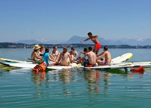 Stand Up Paddling und Windsurfen