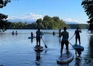 SUP-Yoga – Yoga auf dem Schiffenensee