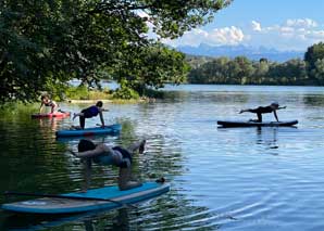 SUP-Yoga – Yoga auf dem Schiffenensee