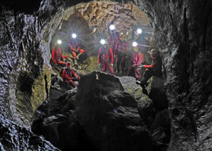 Team building and caving