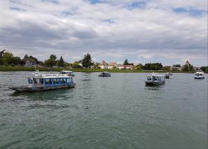 Rhein-Boot-Hunt - Teamspiel auf dem Rhein in Basel