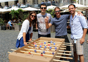 construction d'une boîte de football de table avec match