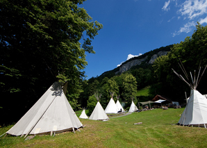 Romantische Übernachtung im Tipi