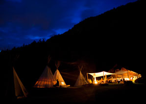 Nuit romantique dans le tipi