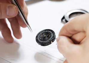 Watch workshop in the watchmaker's studio